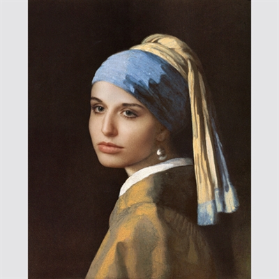 Personalized Renaissance Portrait Girl with a Pearl Earring from Photo,by myDaVinci - myDaVinci